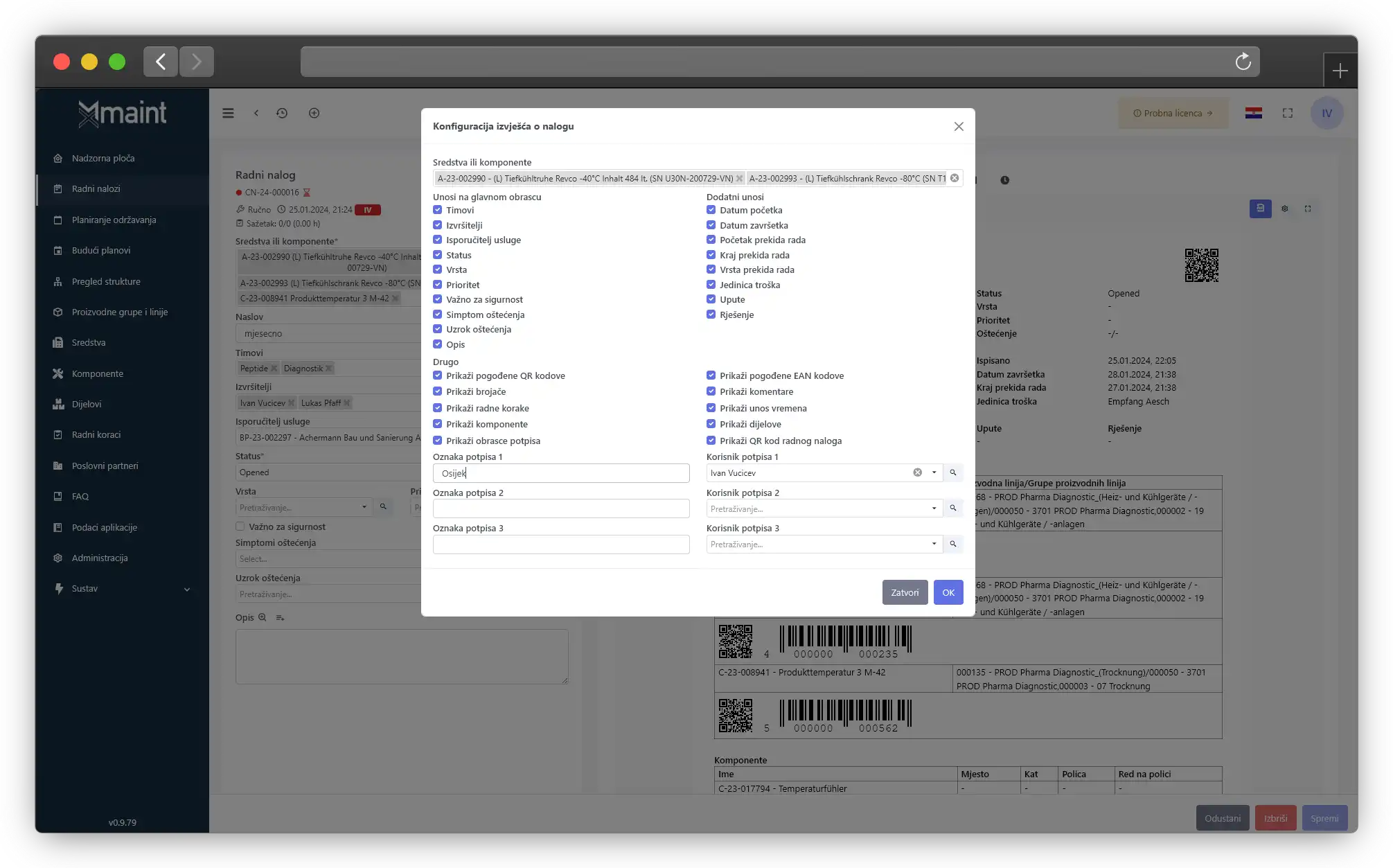 Report Konfiguracija